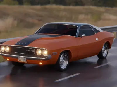 dodge challenger 3D model by talhaacikel3