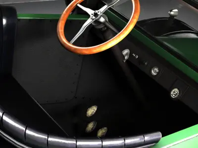 classic car 1924 3D model