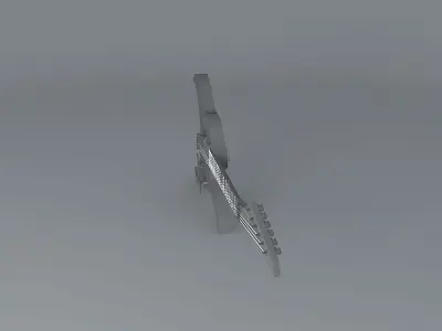 All black stealth guitar Free 3D model