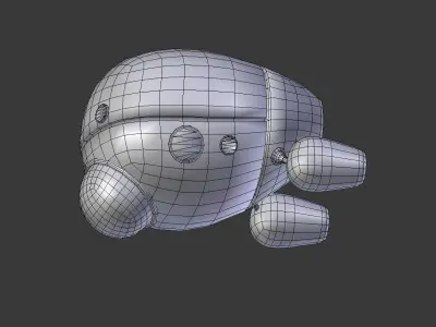 Cartoon Spaceship Free low-poly 3D model