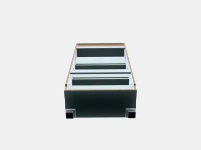 BRUSALI Shoe cabinet with 3 compartments Low-poly 3D model