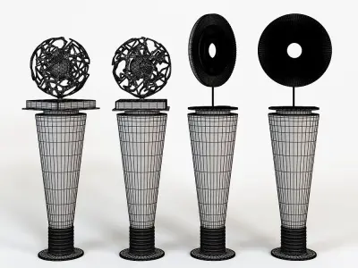Sculpture award vases 3D model
