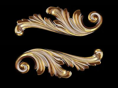 Classic carved 057 3D model