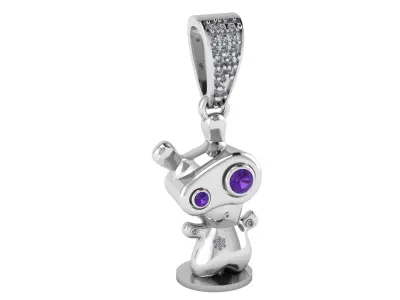 RABIT CARTOON PENDANT  3D PRINTABLE MODEL  3D print model