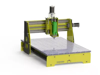 CNC Woodworking Machine 3D print model