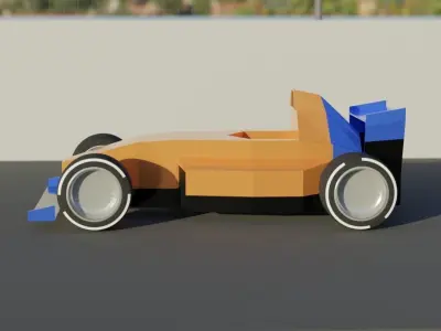 Low Poly Formula 1 Car Low-poly 3D model