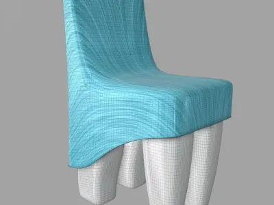 children table and chair 3D model