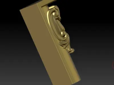 pattern CNC gold-plated sculpted wooden frame pattern 3D model  3D model