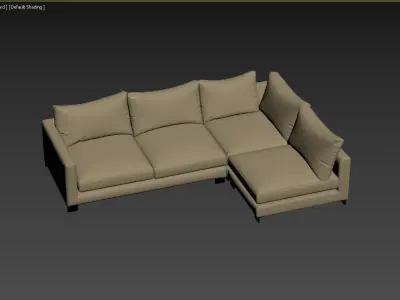 Sofa Zara Corner unit medium  left hand facing extra deep 3D model