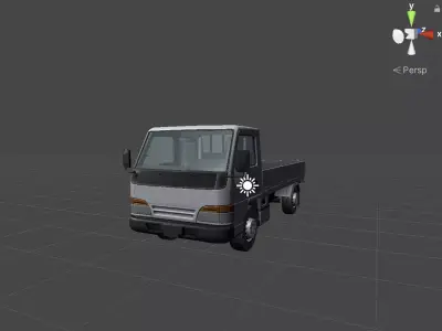 Isuzu Elf truck Low-poly 3D model