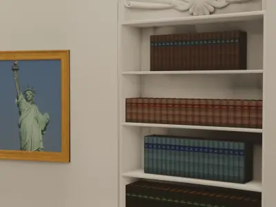 OVAL OFFICE - PRESIDENT OFFICE  Low-poly 3D model