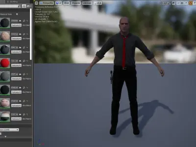 Noir Detective or just a man in a suit Low-poly 3D model