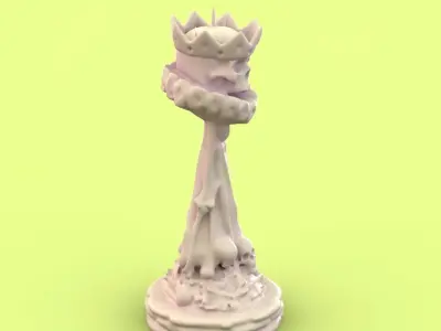 Skull Queen chess piece 3D print model
