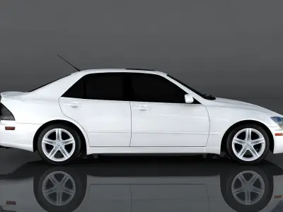 Lexus IS300 Low-poly 3D model