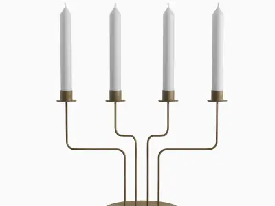 Candlestick Set  Low-poly 3D model