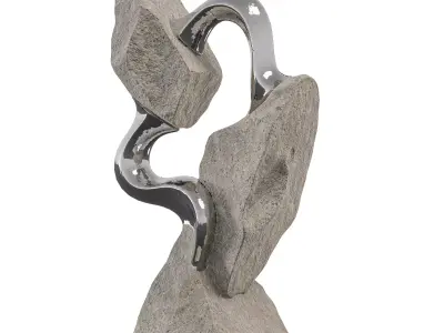 Balance of Nature Sculpture Modern Abstract Low-poly 3D model