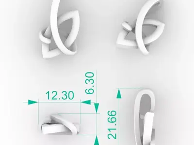 Exclusive Abstract Art Pendant 3D print model