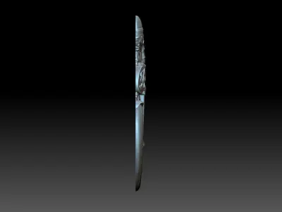 Motorcyclist sword 3D print model