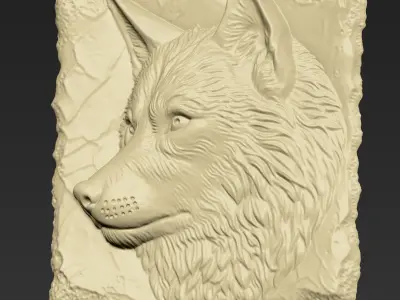 Wolf Head A121 3D print model