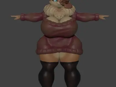 Hazel female bunny Low-poly 3D model