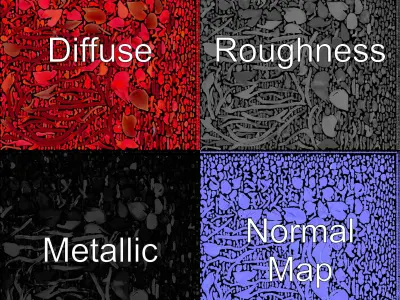 Vibrant Red Vine Model Pack for Diverse Environments Low-poly 3D model