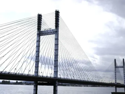 Cable Stayed Bridge 3D model
