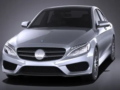 Mercedes Benz C Class W205 2017 sedan VRAY 3D model