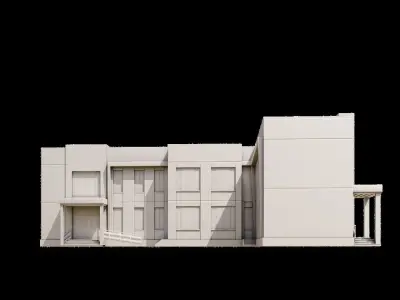 Modern Brick Building 3D model