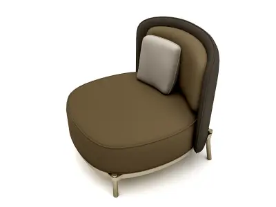 The decorative modern chair 02 Low-poly 3D model