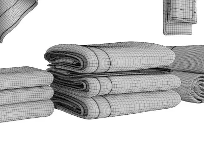 Towels BLENDER 3D Model Cycles 3D model