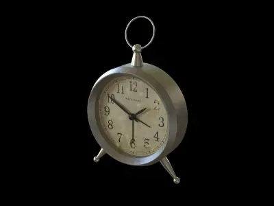 Metal Alarm clock Table Clock Tabletop Clock Mantel Clock 3D model