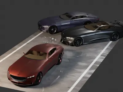 Mercedes Maybach 6 Low-poly 3D model