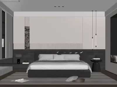 Modern Luxury Bedroom 3D Model 3D model