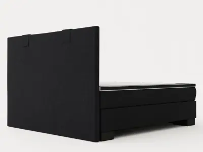 Hilton Luxury Complete Bed Package180x200 Black Low-poly 3D model