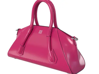 Givenchy Mini Antigona Bag Purple Gloss Low-poly 3D model