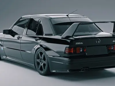 mercedes benz e190 w201 evolution 2 Low-poly 3D model