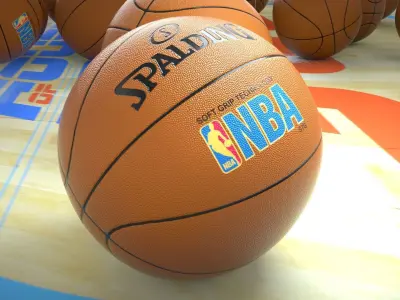 Basketball ball Low-poly 3D model