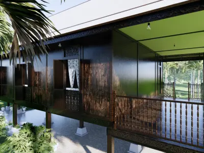 Perlis Traditional House of Malaysia 3D model