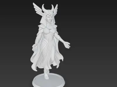 Floating Ancient Goddess Figure 3D model