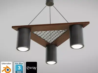 Ceiling light 2 Low-poly 3D model