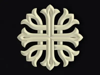 Central decor ornament for furniture 3D model 298