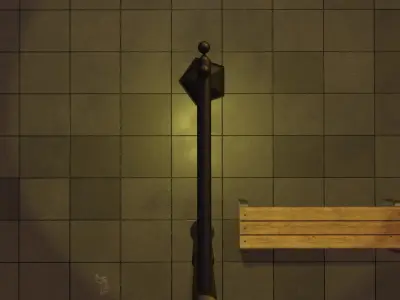 Street Lamp Free low-poly 3D model