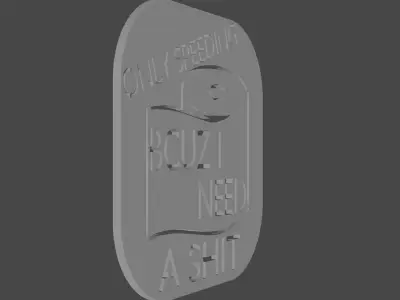Joke Car Badge - Only Speeding to Shit 3D print model