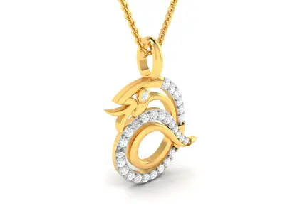 Solitaire Women Pendants 3dm STL OBJ FBX Render Details 3D print model 8
