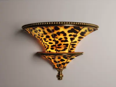 Decorative lamp made of leopard style 3D model