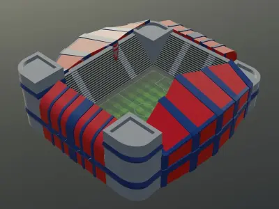 Football Stadium - Arsenal  Low-poly 3D model