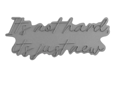 Its not hard Neon Sign 3D model