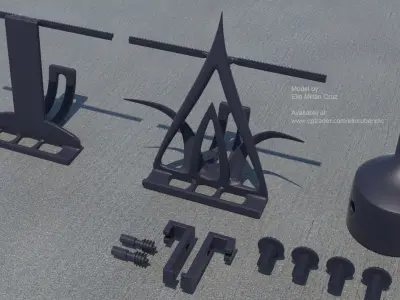 Cell phone Holder for car cupholder 3D print model