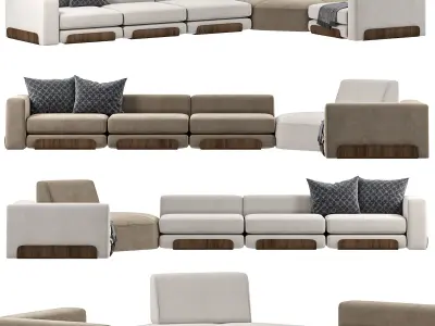 Portocervo Sofa By Meroniecolzani 3D model