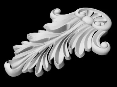Central decor ornament for furniture 3D model 127